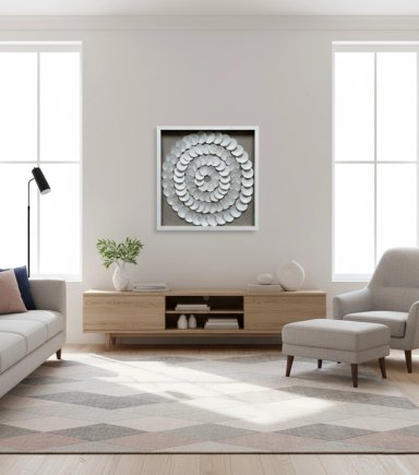 CUADRO RIPLEY HOME CONCHITAS MARINO RÚSTICO 60 X 60 CM - 3