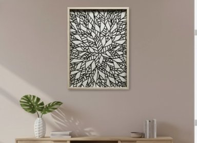 CUADRO RIPLEY HOME PAPEL MOSAICO NEGRO 60 X 80 CM