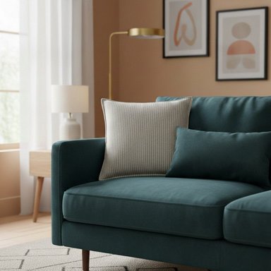 COJÍN RIPLEY HOME LÍNEAS CELESTE 45 X 45 CM - 3