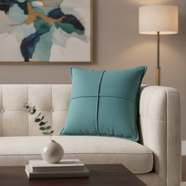 COJÍN RIPLEY HOME NEW VELVET CRUZ CELESTE 42 X 42 CM - 3