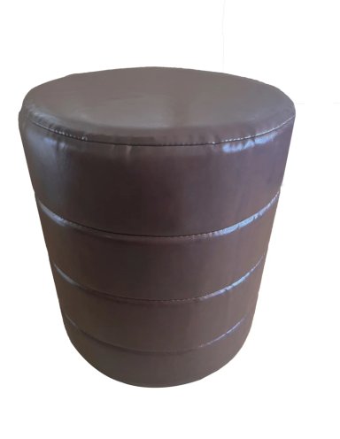 PUFF RIPLEY HOME REDONDO MARRÓN 38 X 43 CM - 2