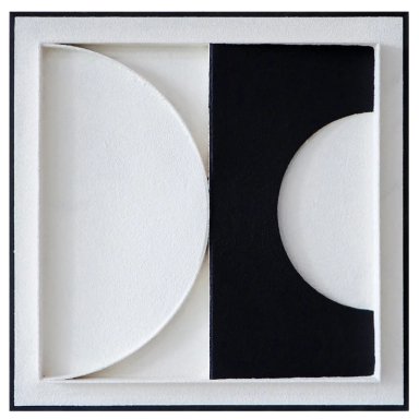 CUADRO RIPLEY HOME BLACK AND WHITE SEMI CÍRCULO 60 X 60 CM - 2