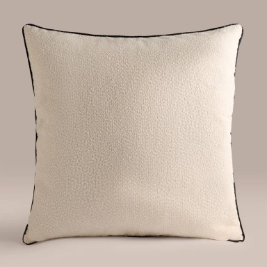 COJIN RIPLEY HOME BLANCO BORDE NEGRO 60X60 CM