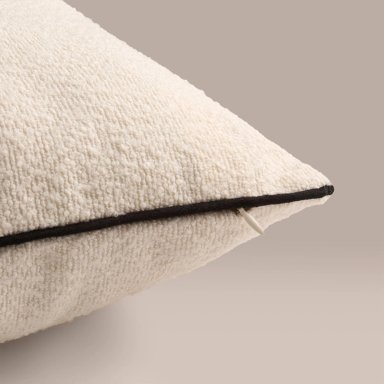 COJIN RIPLEY HOME BLANCO BORDE NEGRO 60X60 CM - 2