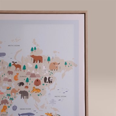 CUADRO RIPLEY HOME MAPAMUNDI 60X80 CM - 2