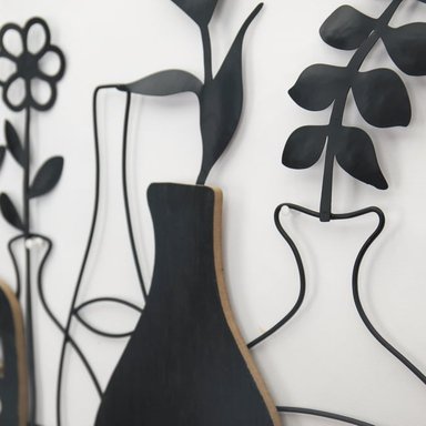 ESCULTURA RIPLEY HOME JARRONES NEGRO 55CM - 2