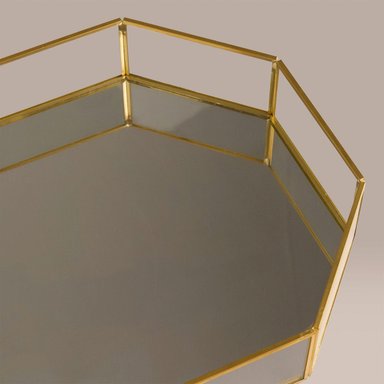 BANDEJA RIPLEY HOME ESPEJO BORDES DORADOS 32X23 CM - 3