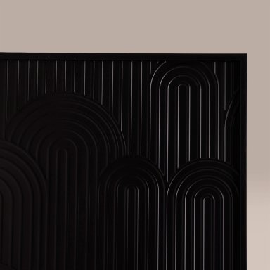 ESCULTURA RIPLEY HOME METAL ARCOS NEGRO 60X80 CM - 2