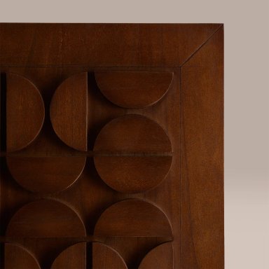 ESCULTURA RIPLEY HOME DE MADERA SEMI CIRCULOS  55X80CM - 2