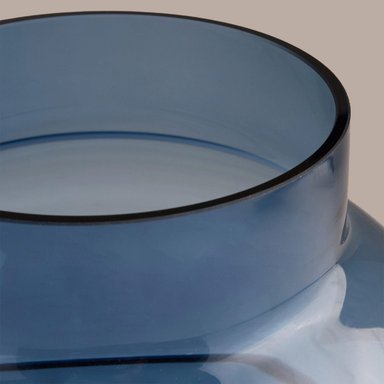 FLORERO RIPLEY HOME ONDAS VIDRIO AZUL 20CM - 3