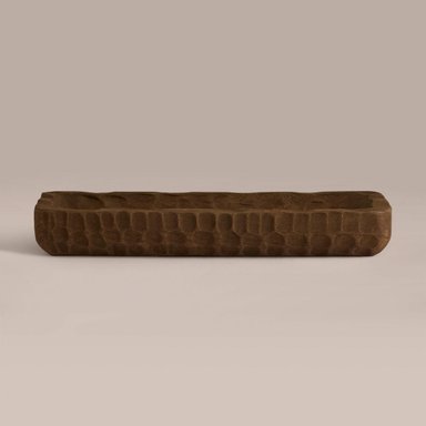 CENTRO DE MESA RIPLEY HOME MARRÓN TEXTURA 42X14 CM - 2