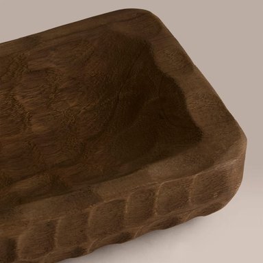 CENTRO DE MESA RIPLEY HOME MARRÓN TEXTURA 42X14 CM - 3