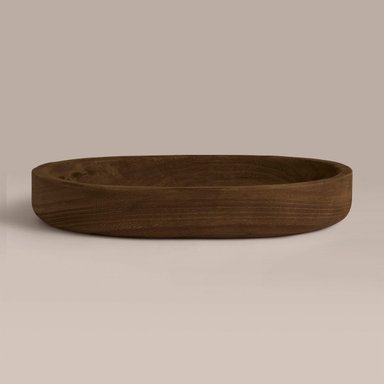 CENTRO DE MESA RIPLEY HOME OVAL MADERA MARRON 38.5X24 CM - 2