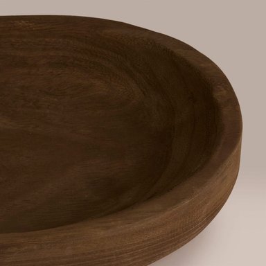 CENTRO DE MESA RIPLEY HOME OVAL MADERA MARRON 38.5X24 CM - 3