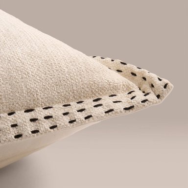 COJIN MAISON LINETT BLANCO STITCHING NEGRO 50X50 MAISON - 3