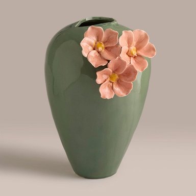 JARRÓN RIPLEY HOME 3 FLORES VERDE 31.5CM - 2