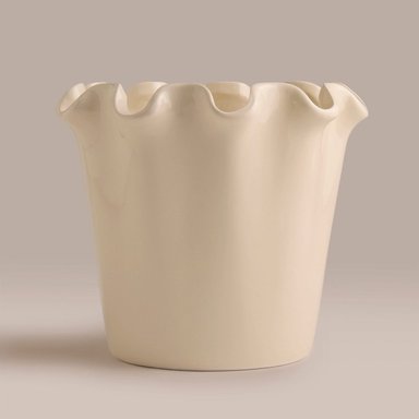 MACETERO RIPLEY HOME BORDE ONDAS BLANCO 18.5CM - 2