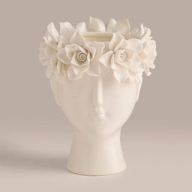 FIGURA RIPLEY HOME ROSTRO CON FLORES RELIEVE 18.5 CM - 2