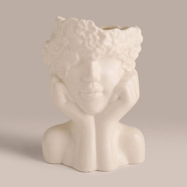 FIGURA RIPLEY HOME ROSTRO CON FLORES SIN RELIEVE 17CM - 2