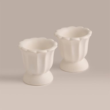 SET X2 PORTA VELA RIPLEY HOME FLOR BLANCO 7CM - 3