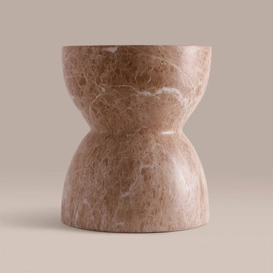 MESA DE APOYO MAISON LINETT MARMOL BEIGE LISO 43CM​ MAISON - 2