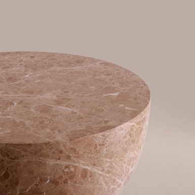 MESA DE APOYO MAISON LINETT MARMOL BEIGE LISO 43CM​ MAISON - 3