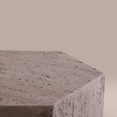 MESA DE APOYO RIPLEY HOME MARMOL BLANCO LISO 48.5CM​ - 2