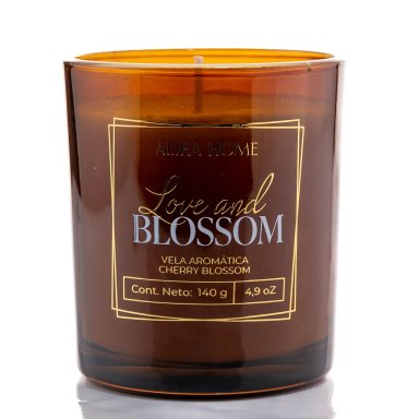 VELA AROMÁTICA ALIRA HOME CON CERA DE SOJA CHERRY BLOSSOM - 2