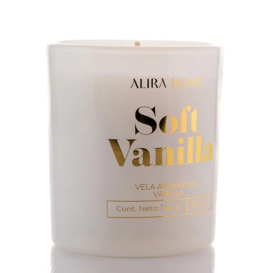 VELA AROMÁTICA ALIRA HOME CON CERA DE SOJA VANILLA - 2