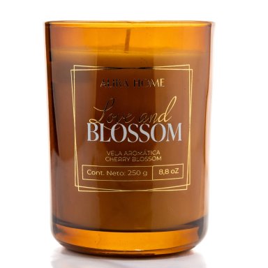 VELA AROMÁTICA CRISTAL ALIRA HOME CON CERA DE SOJA CHERRY BLOSSOM - 2