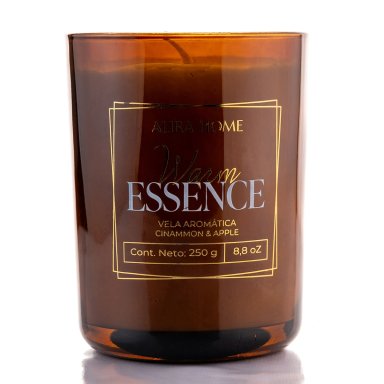 VELA AROMÁTICA CRISTAL ALIRA HOME CON CERA DE SOJA CINAMMON+APPLE - 2