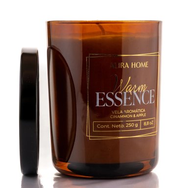 VELA AROMÁTICA CRISTAL ALIRA HOME CON CERA DE SOJA CINAMMON+APPLE - 3