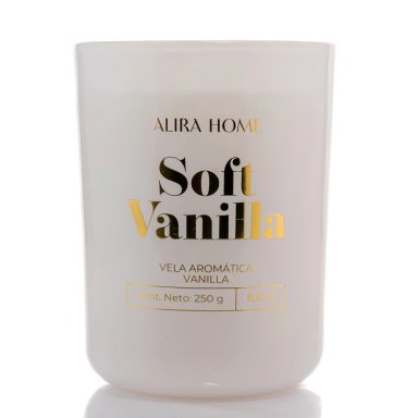 VELA AROMÁTICA CRISTAL ALIRA HOME CON CERA DE SOJA VANILLA - 2
