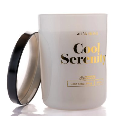 VELA AROMÁTICA CRISTAL ALIRA HOME CON CERA DE SOJA LAVENDER+MINT - 3