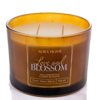 VELA AROMÁTICA ALIRA HOME CON CERA DE SOJA CHERRY BLOSSOM - 2