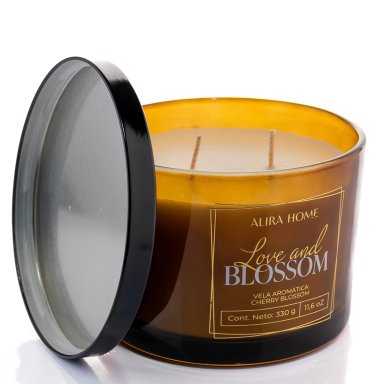 VELA AROMÁTICA ALIRA HOME CON CERA DE SOJA CHERRY BLOSSOM - 3