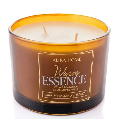 VELA AROMÁTICA ALIRA HOME CON CERA DE SOJA CINAMMON + APPLE - 2