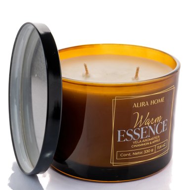 VELA AROMÁTICA ALIRA HOME CON CERA DE SOJA CINAMMON + APPLE - 3