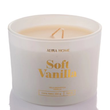 VELA AROMÁTICA ALIRA HOME CON CERA DE SOJA VANILLA - 2