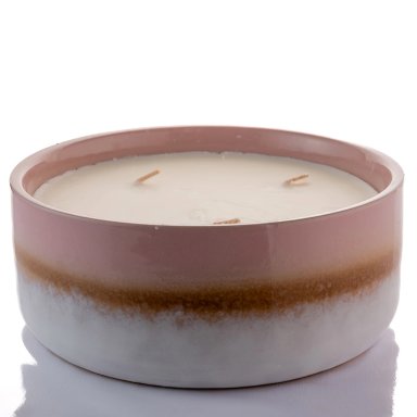 VELA AROMÁTICA CERÁMICA ALIRA HOME 3 MECHAS CON CERA DE SOJA JASMINE - 2
