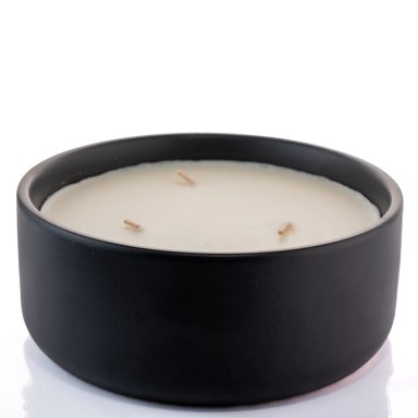 VELA AROMÁTICA CERÁMICA ALIRA HOME 3 MECHAS CERA DE SOJA EUCALYPTUS - 2