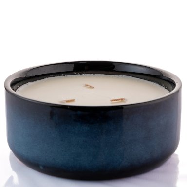 VELA AROMÁTICA CERÁMICA ALIRA HOME 3 MECHAS CERA DE SOJA MAHOGANY - 2