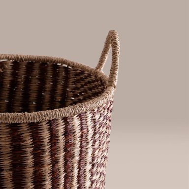 CANASTO RIPLE HOME BICOLOR MARRÓN 35CM - 2