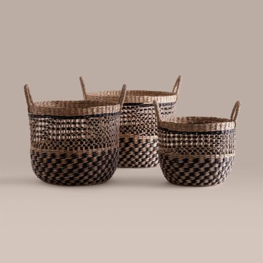 CANASTO RIPLEY HOME MOSAICO NEGRO 31CM - 3