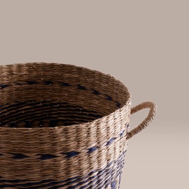 CANASTO RIPLEY HOME BICOLOR AZUL 38CM - 2