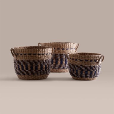 CANASTO RIPLEY HOME BICOLOR AZUL 35CM - 3