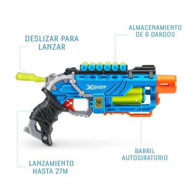 JUEGO DE MESA ZURU 4860 XSHOT LANZADOR DARDOS DINO STRIKER - 2