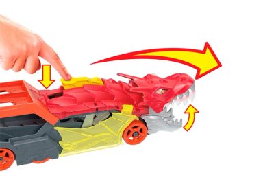 PISTA HOT WHEELS JUGUETE CITY REMOLQUE DRAGON GTK42 - 4