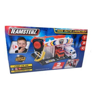 PISTA DE JUGUETE TEAMSTERZ SOS CENTRAL EMERGENCIA ELECTRICO + 2 VEHIC - 7