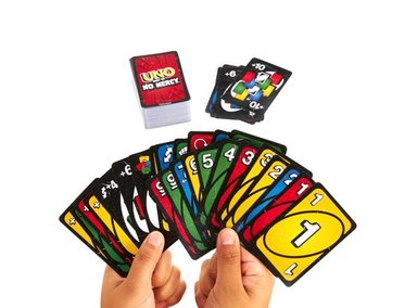 JUEGO CARTAS MATTEL UNO NO MERCY CON NUEVAS REGLAS Y PENALIZACIONES NIÑOS 7 AÑOS EN ADELANTE - 2